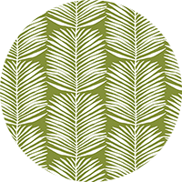 Betty White Palm Leaves - Island Green Floral Wallpaper