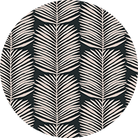 Betty White Palm Leaves - Black Blush Floral Wallpaper