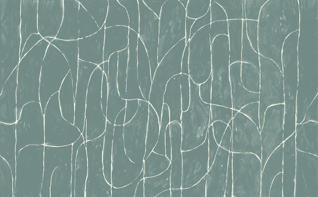 Boulder Beach Wall Mural - Blue Jade Wallpaper by Forbes Masters