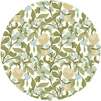 Budding Grove - Deep Olive Floral Wallpaper