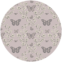 Butterfly Garden - Dusty Lilac Wallpaper