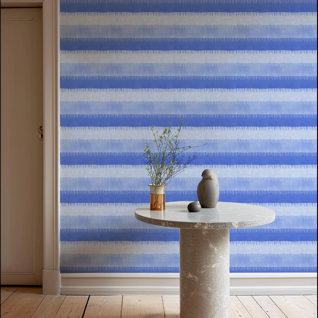 Cabana Stripe - Blues Wallpaper