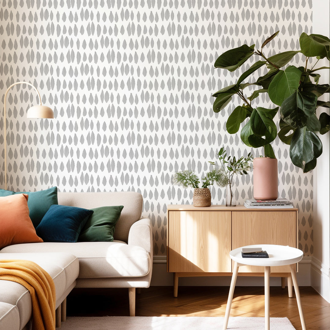 Cascade - Charcoal Wallpaper