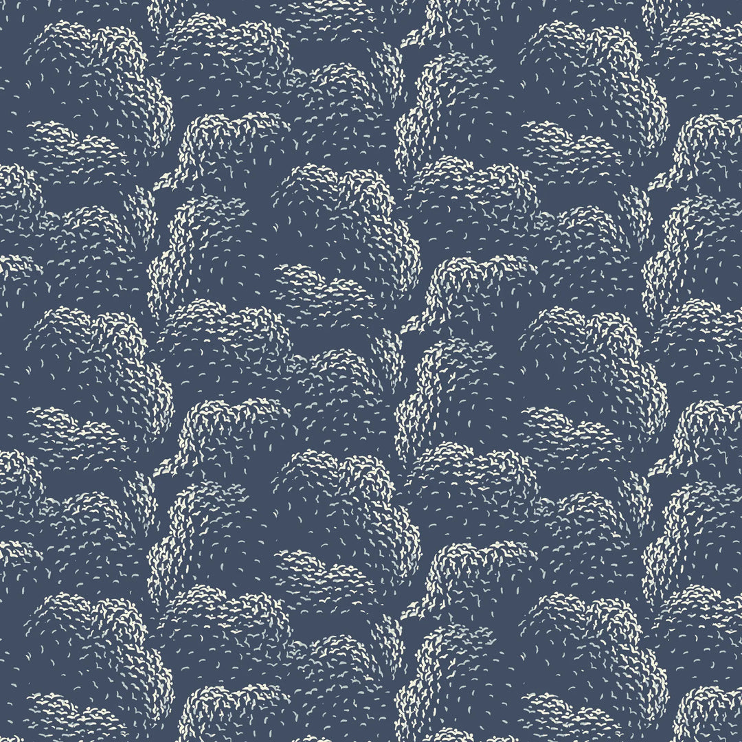 Clouds - Lacquered Blues Wallpaper