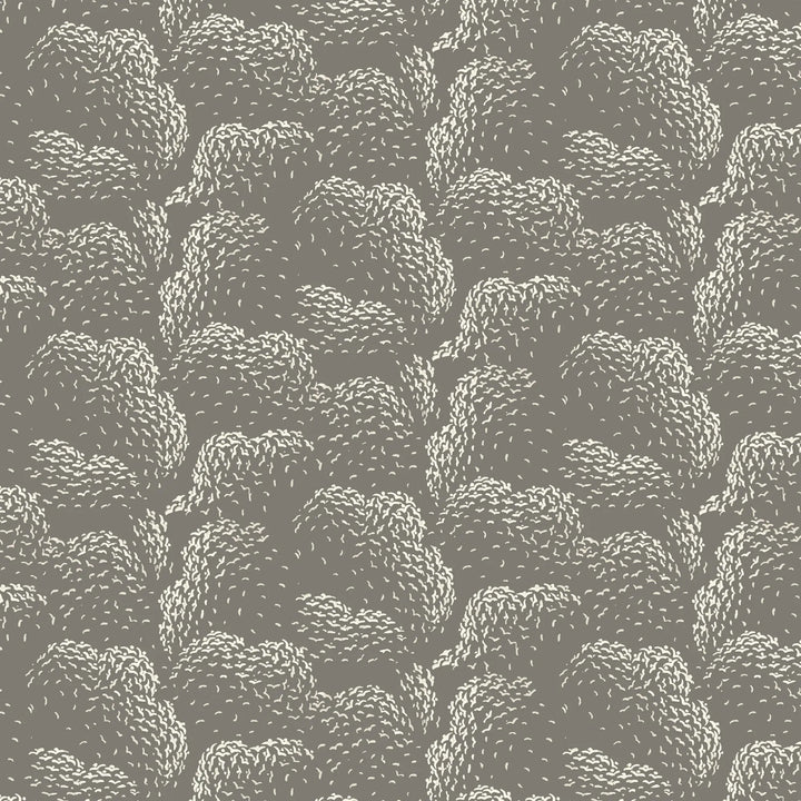 Clouds - Muted Brown Wallpaper