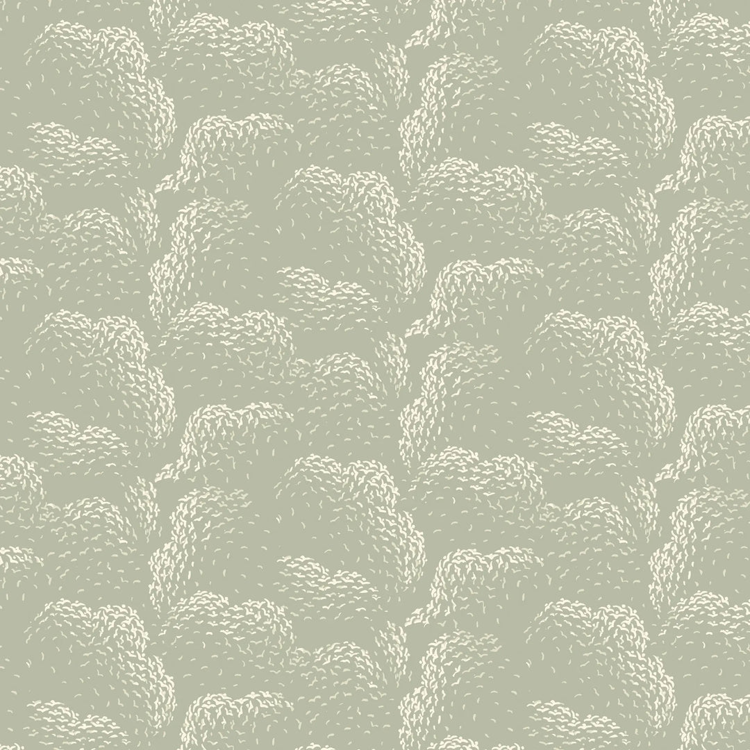 Clouds - Pale Green Wallpaper