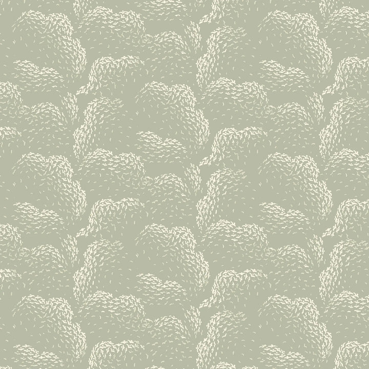 Clouds - Pale Green Wallpaper
