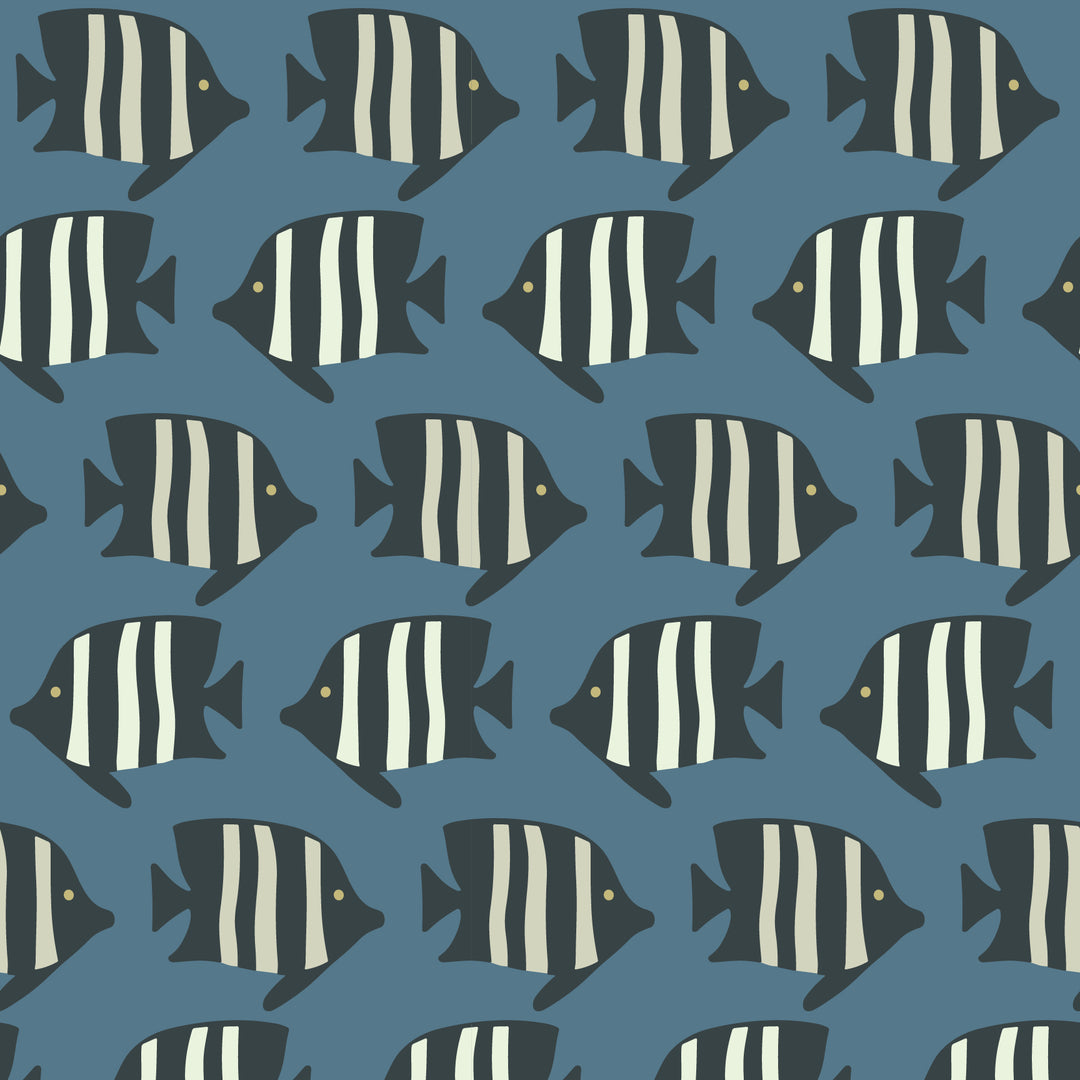 Coastal Fish - Blue Wallpaper