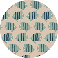 Coastal Fish - Blue Wallpaper