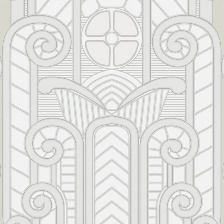 Congress Relief - Plaster White Wallpaper