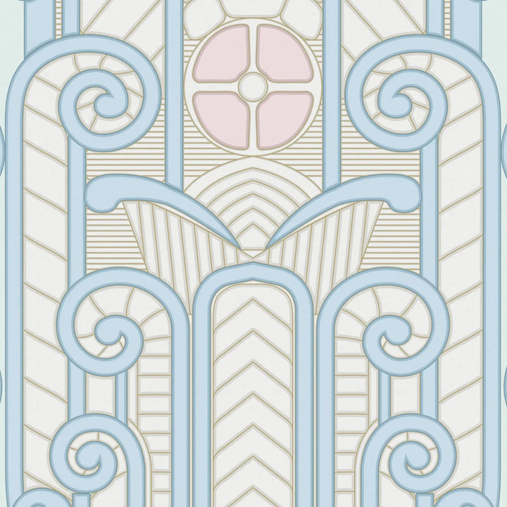 Congress Relief - Sunbleached Blue Wallpaper
