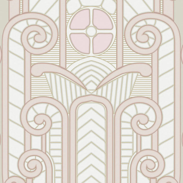 Congress Relief - Washed Pink Wallpaper