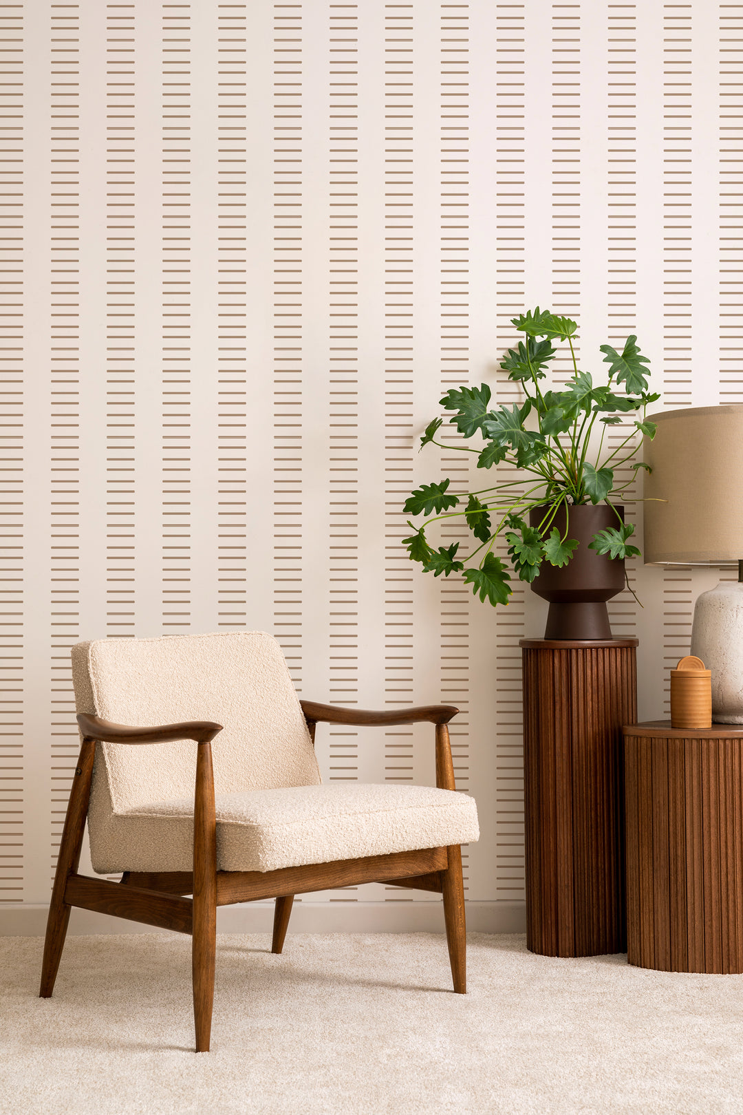 Dashing - Truly Taupe Geometric Wallpaper by Mrs Paranjape Papers