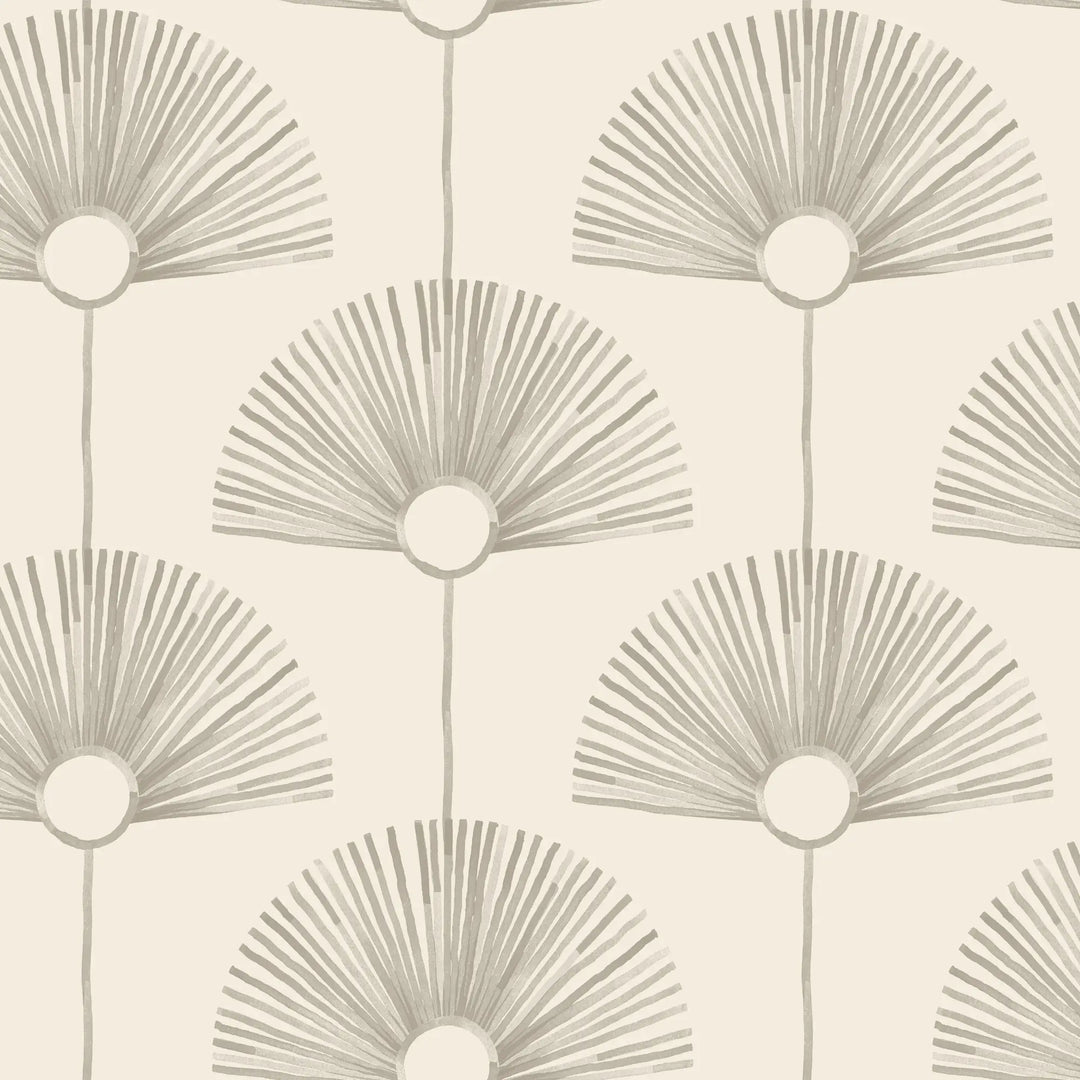 Deco Fan - Parchment Wallpaper by Bohemian Bungalow