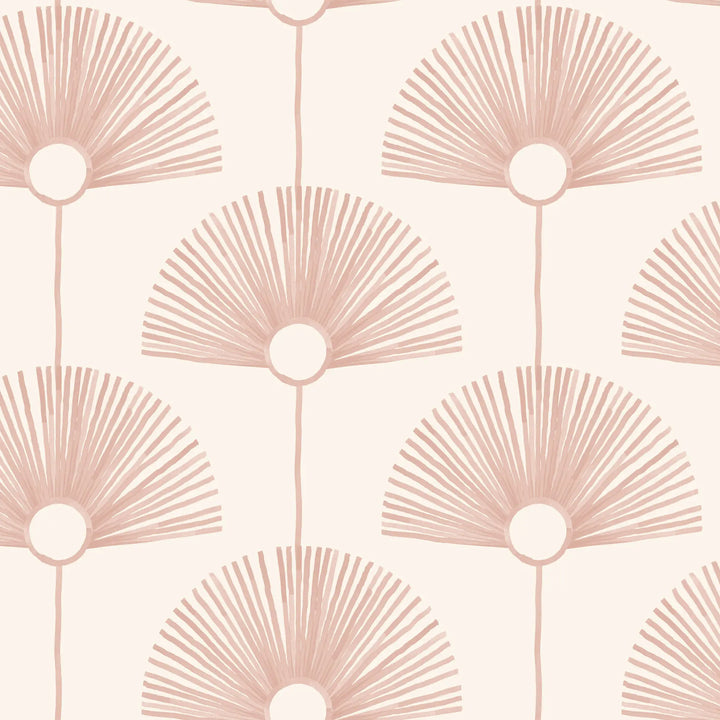 Deco Fan - Pink Rose Wallpaper by Bohemian Bungalow