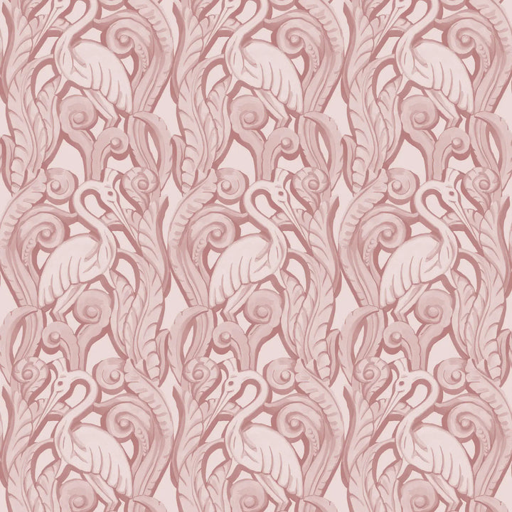 Deco Heron - Blush Wallpaper
