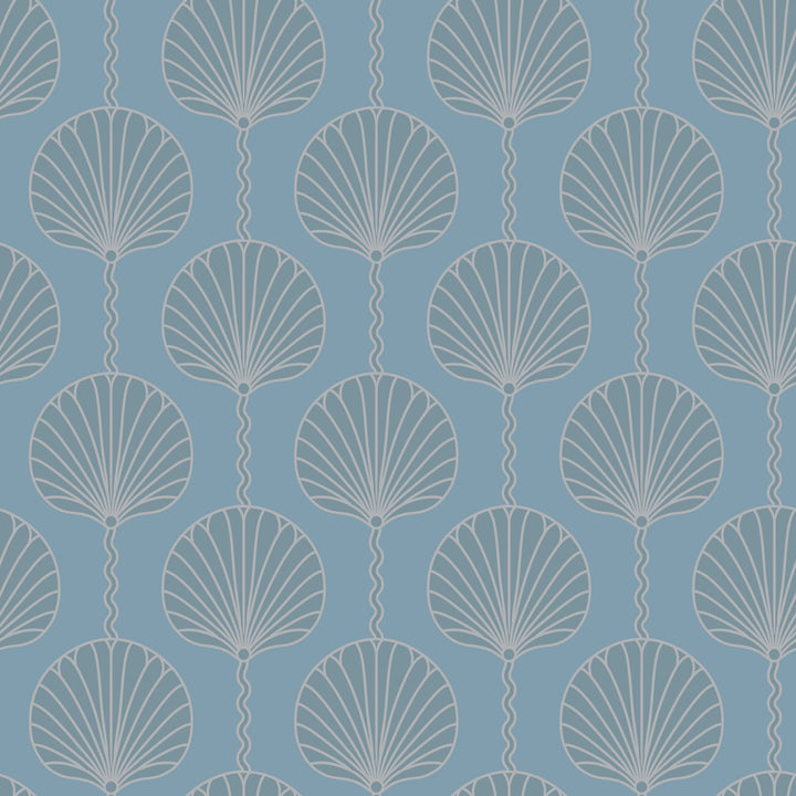 Deco Lily - Sky Blue Wallpaper