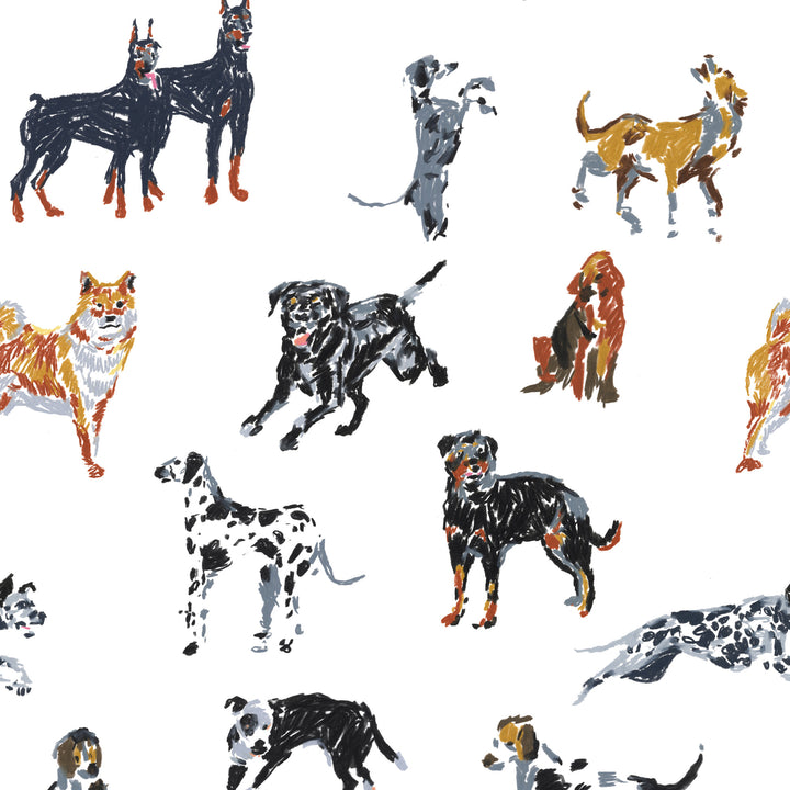 Dog Days - Sketchpad White Wallpaper