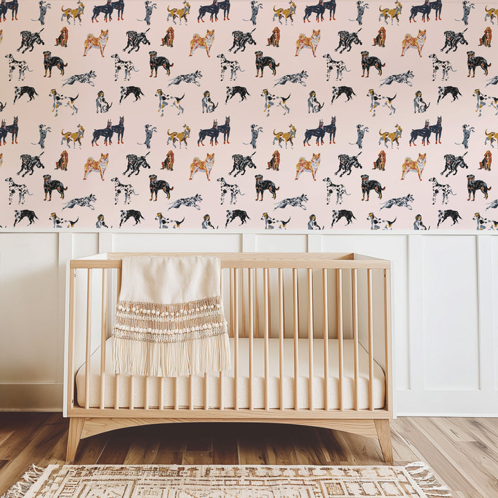 Dog Days - Sunbleached Pink Wallpaper