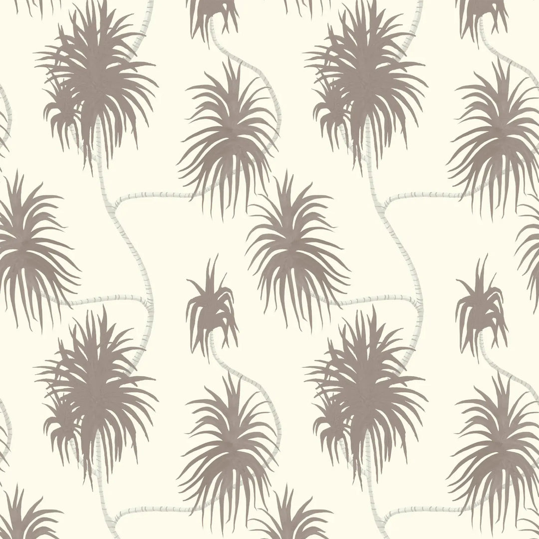 Dragon Tree - Coconut Linen Wallpaper