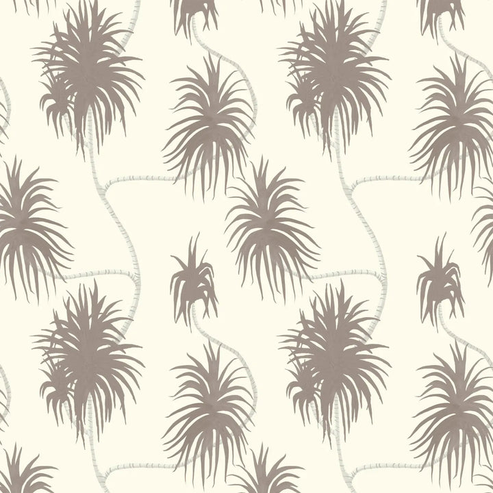 Dragon Tree - Coconut Linen Wallpaper