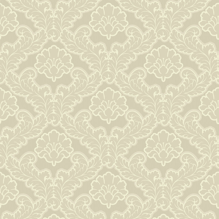 Drawing Room Leaf - Linen Wallpaper