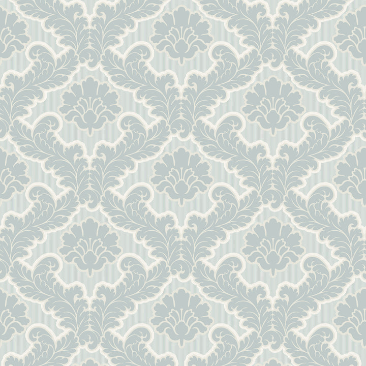 Drawing Room Leaf - Platinum Wallpaper