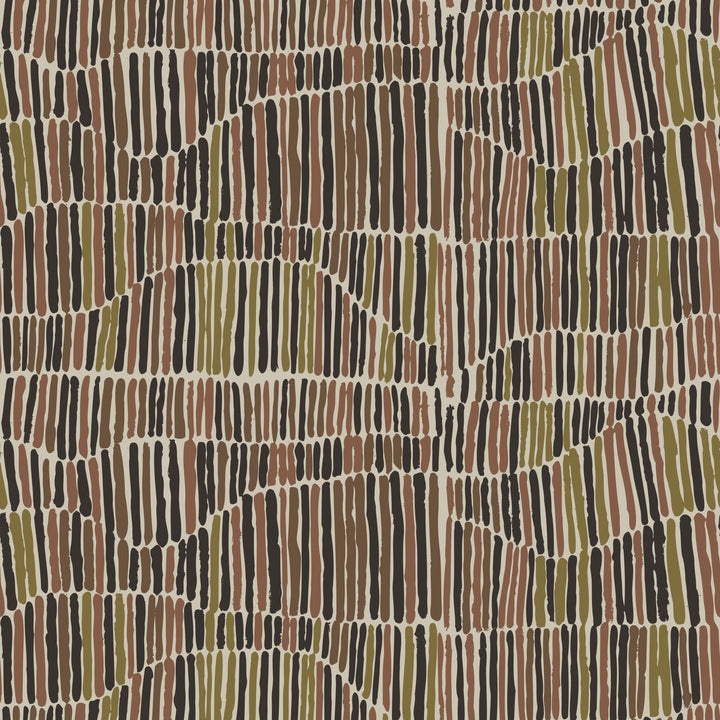 Jamaican Waves - Olive Cocoa Wallpaper by Forbes + Masters
