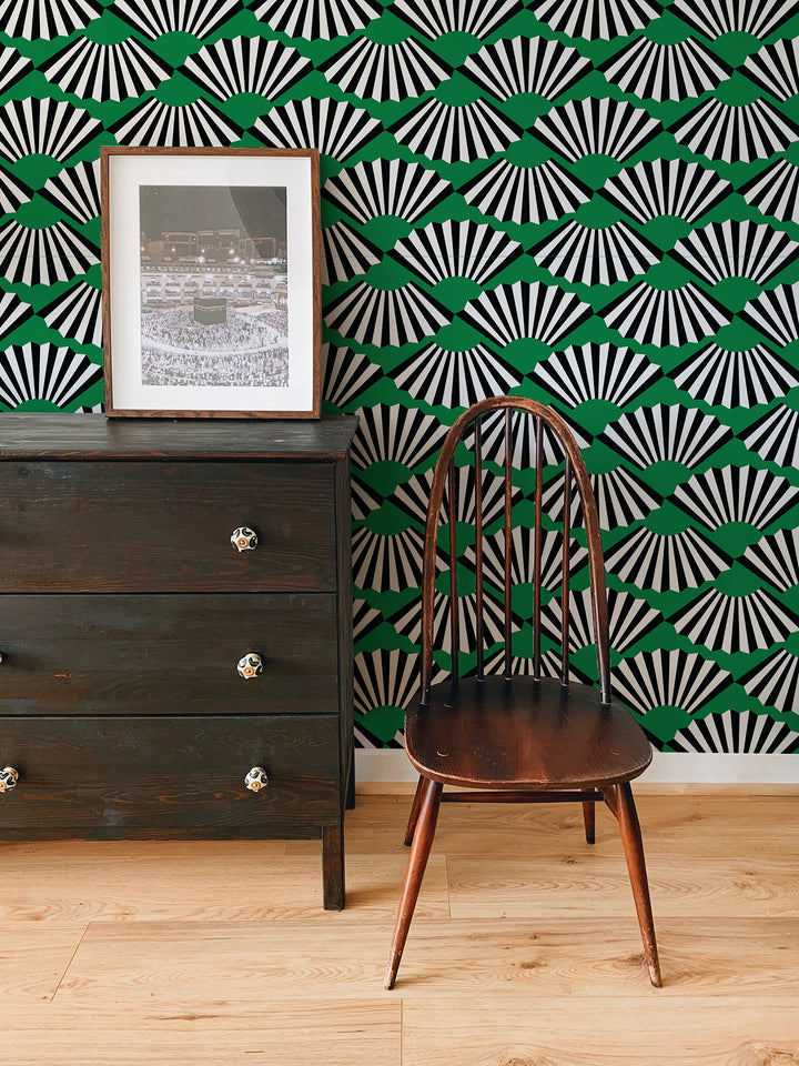 Fanning Out - Jade Wallpaper by Julianne Taylor Style