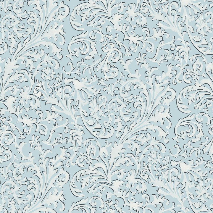 Florentine Vine - Daytime Blue Wallpaper