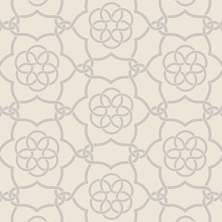 Floret Lattice - Alabaster Wallpaper