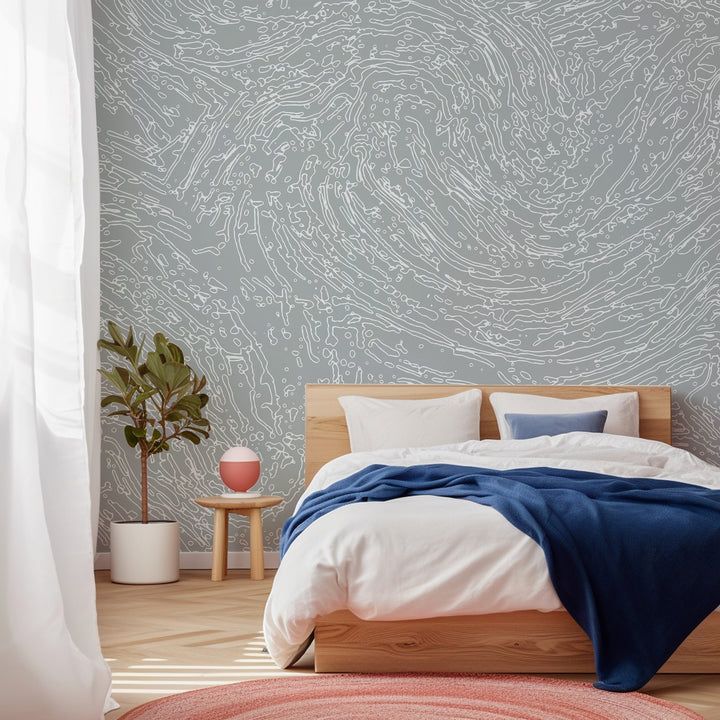 Flow Wall Mural - Graphite