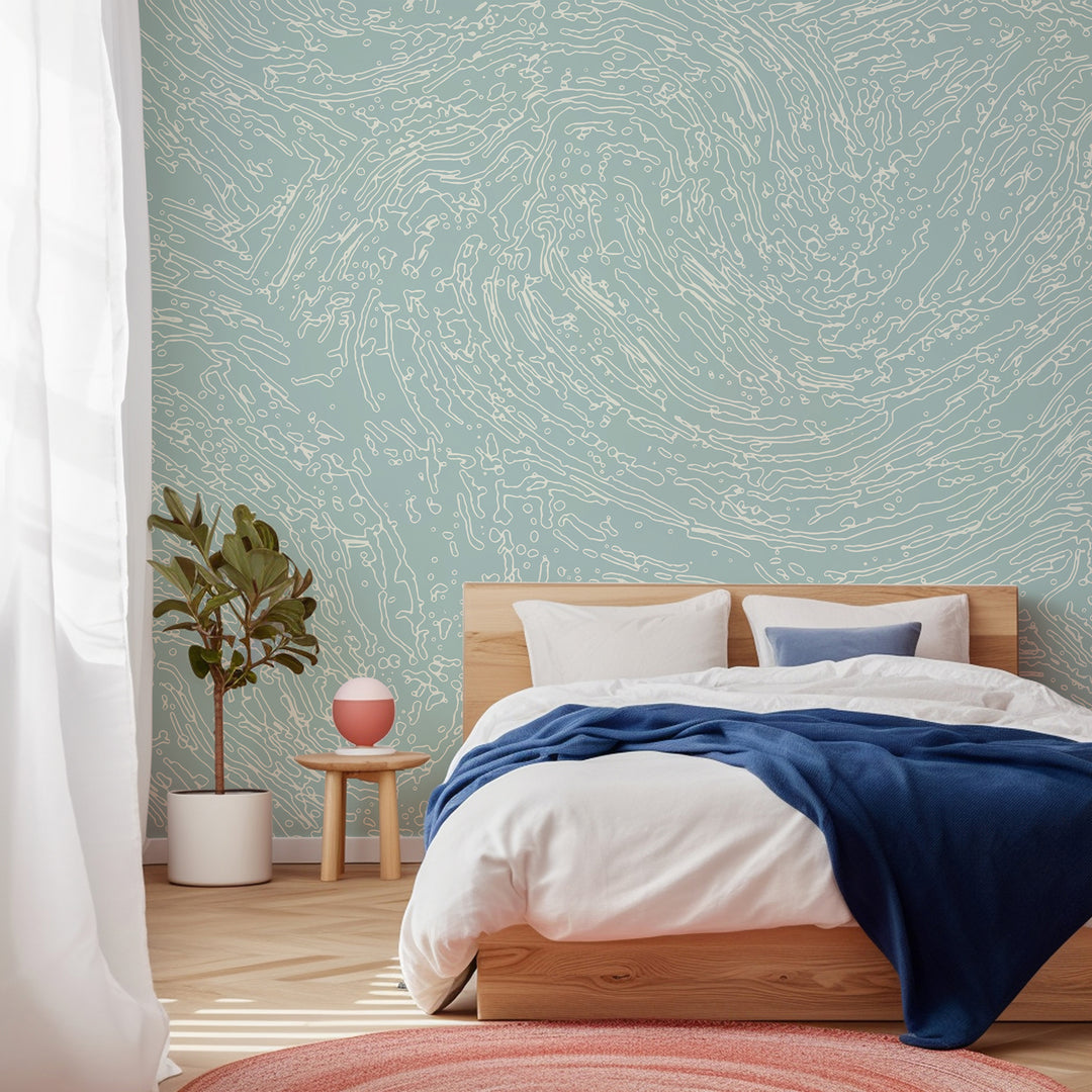 Flow Wall Mural - Seafoam