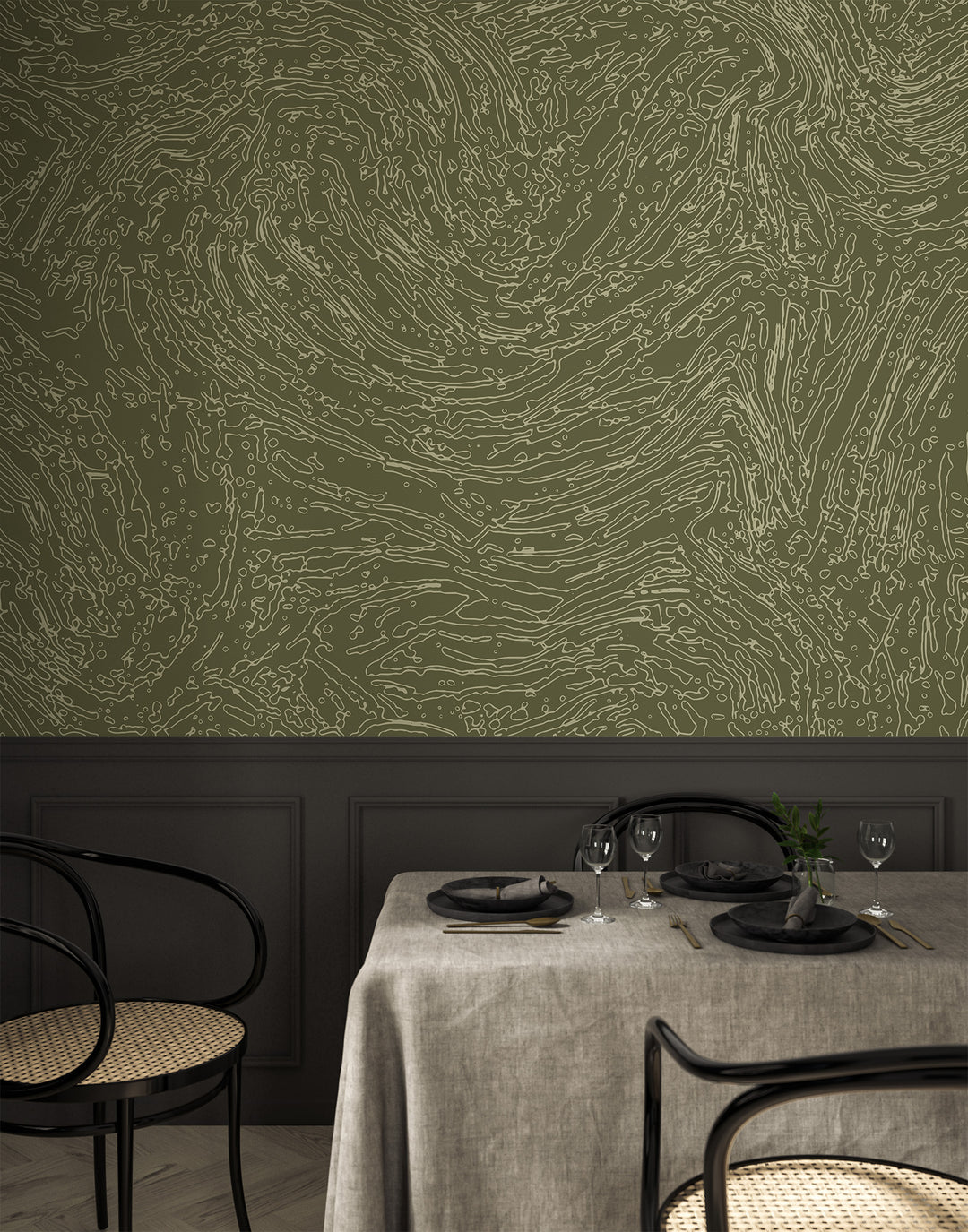 Flow Wall Mural - Olive