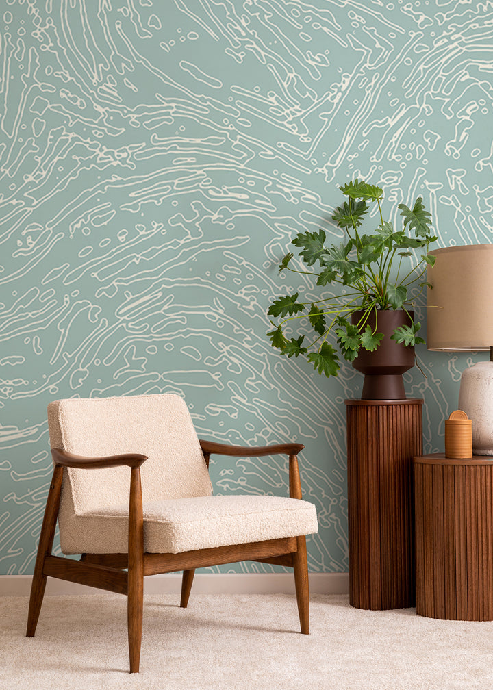 Flow Wall Mural - Seafoam