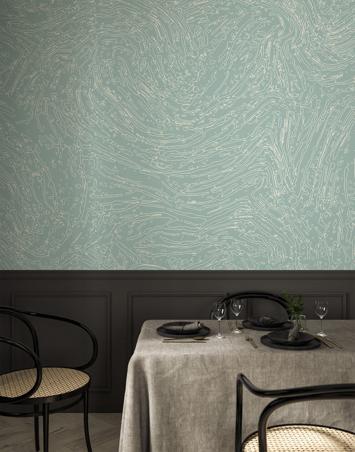 Flow Wall Mural - Seafoam