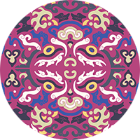 Foo Dog - Magenta Wallpaper