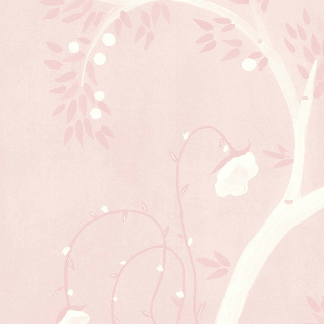 Forgotten Thicket Wall Mural - Faded Pink