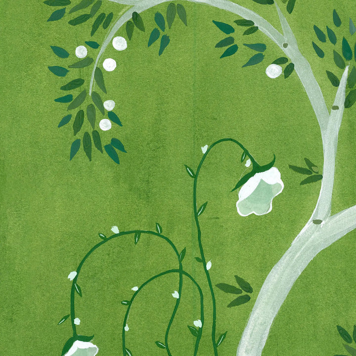 Forgotten Thicket Wall Mural - Mystic Green