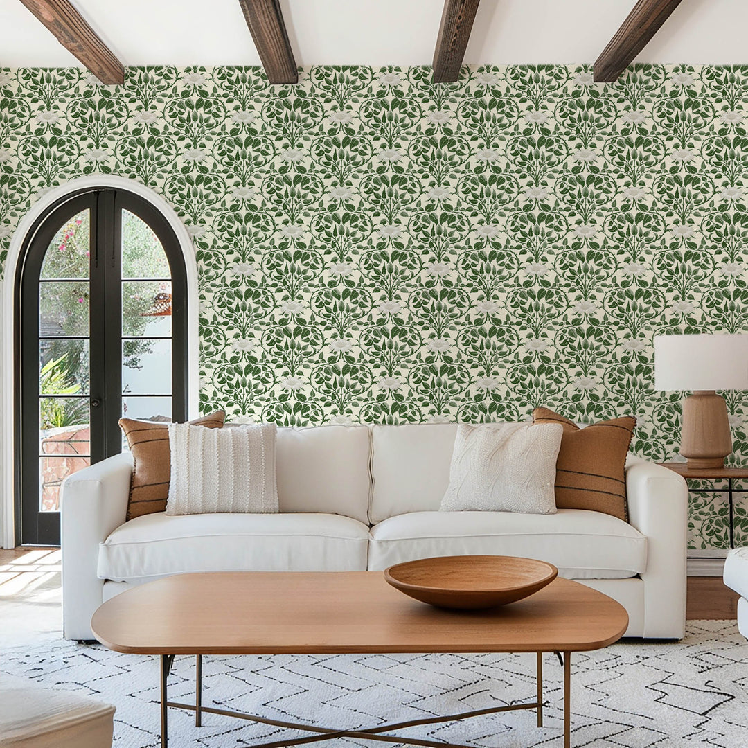 Garden Vine - Ivy Green Botanical Wallpaper