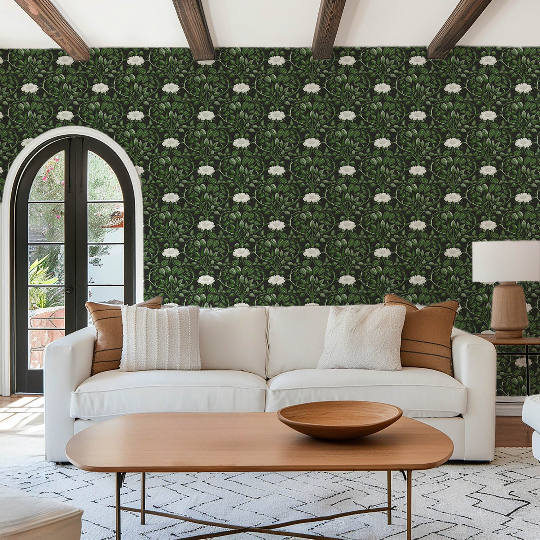 Garden Vine - Shaded Leaf Botanical Wallpaper