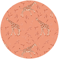 Gentle Giraffe - Coral Clay Wallpaper by Blessed Little Bungalow