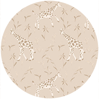 Gentle Giraffe - Coral Clay Wallpaper by Blessed Little Bungalow