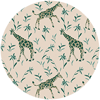 Gentle Giraffe - Coral Clay Wallpaper by Blessed Little Bungalow