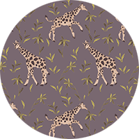 Gentle Giraffe - Grape Chartreuse Wallpaper by Blessed Little Bungalow