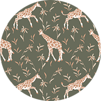 Gentle Giraffe - Grape Chartreuse Wallpaper by Blessed Little Bungalow