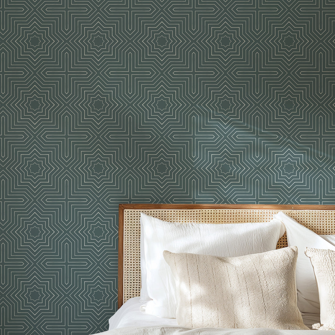 Grand - Pewter Blue Wallpaper