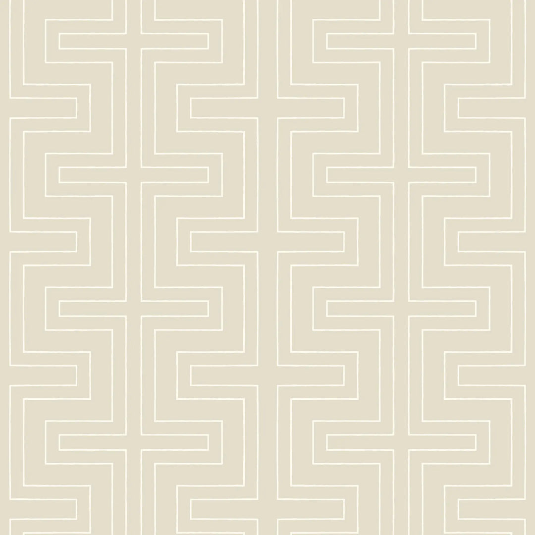 Halsted Geometric - Linen Wallpaper