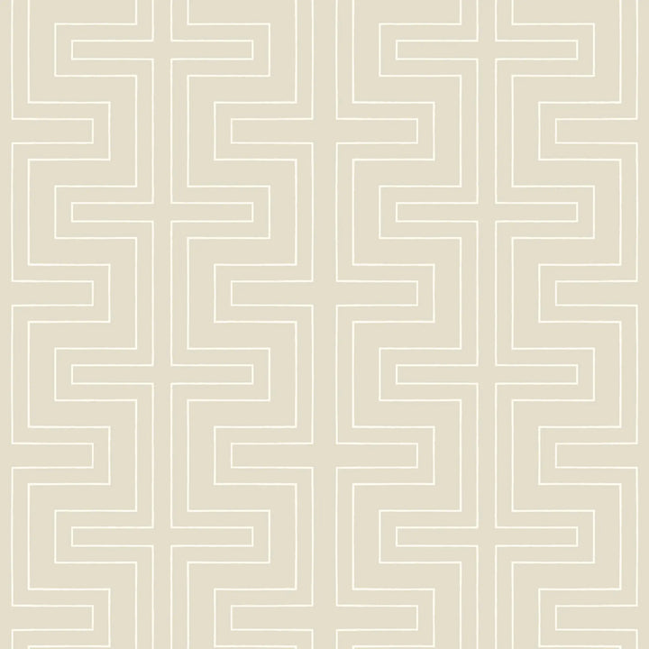 Halsted Geometric - Linen Wallpaper