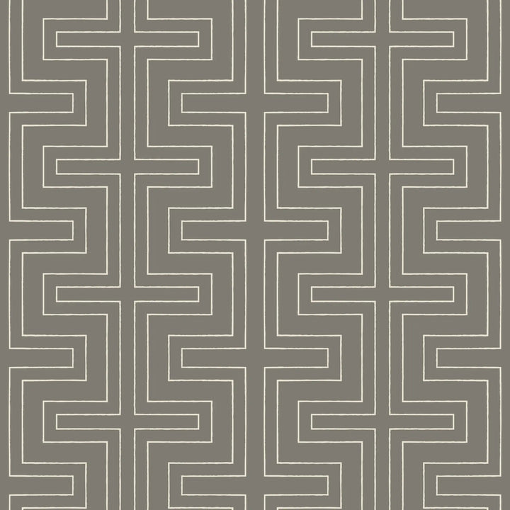 Halsted Geometric - Muted Brown Wallpaper
